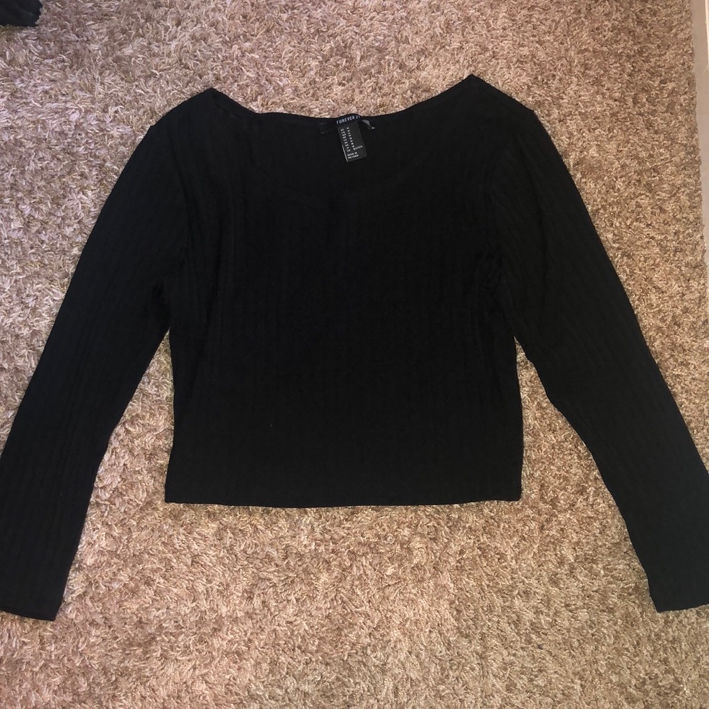 Forever 21 Long Sleeve Crop Top